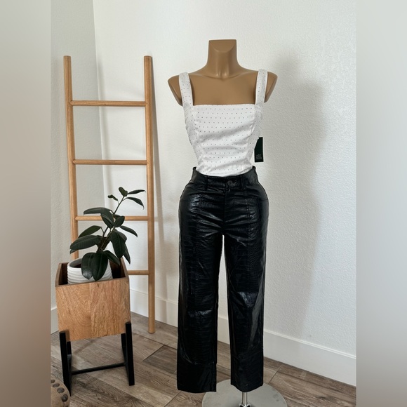 a new day Pants - NWT Women's High-Rise Faux Croc Pants - A New Day
Black 2